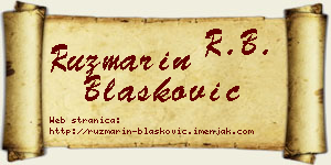 Ruzmarin Blašković vizit kartica